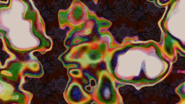 Kahverengi ve nötr renklere karalamalar çizilmiş çiçek deseni. Raster illüstrasyonu.