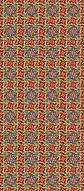 Oriental raster klasik bej, kahverengi, kırmızı ve altın desenli. Raster illüstrasyonu. Kusursuz soyut arkaplan.