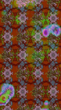 Çiçek arkaplan. Raster deseni. Küçük çiçekte güzel bir desen var. Çiçek kompozisyonu. - Kahverengi ve yeşil çiçekler. Çiçek kolajı. Doğa.