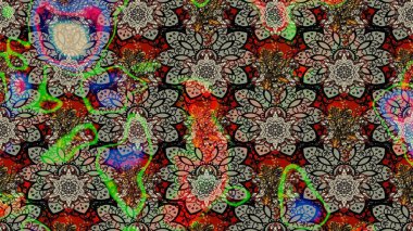 Eskiz Vintage Çiçek Deseni. Raster Kalça dokusu deseni.