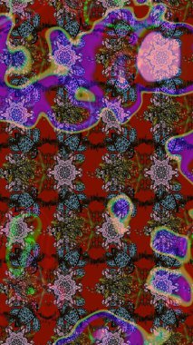 Tekstil veya kitap kapakları, imalat, duvar kağıtları, baskı, hediye paketi ve yapıştırma kitabı için çiçek eskizi geçmişi. Küçük çaplı çiçeklerdeki basit şirin desenler. Raster illüstrasyonu.