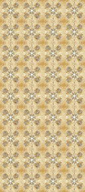 Gri, bej renklerde, altın elementli kusursuz desen. Raster. Doğu tarzı arabesk. Hassas altın deseni açın. Kusursuz altın desenli bukleler. Parlak dantel, stilize çiçekler, şal desenli