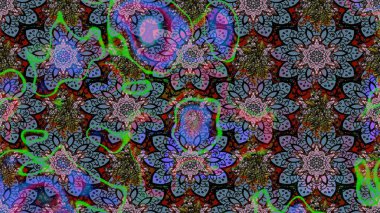 Yapraklı çizim şekli. Davetiye ve kartpostal tasarımı için dekoratif çiçek unsurları. Şirin, zarif çiçekler Raster illüstrasyonu. Poster ya da kapak için arka plan. Tekstil için figür.