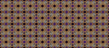 Kına dövmeli süs çiçekleri, altın çıkartmalar, mehndi ve yoga tasarımı, kartlar ve parmak izleri. Raster Golden Mehndi kusursuz desen. Kahverengi, bej ve gri renkte desen.