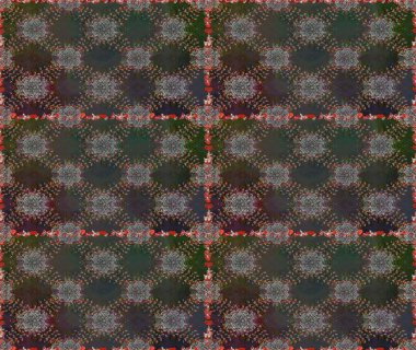 Gri ve kahverengi renklerde çiçeksiz. Şatafatlı bahar bahçesi dokusu. Gri ve kahverengi renkli çiçekler. Raster illüstrasyonu. Çiçek deseni.