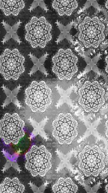 Raster illüstrasyonundaki çiçek desenli çizim. Düz Çiçek Elementleri Tasarımı. Güzel kumaş deseni. Renkli Bahar Teması çizim şablonu.