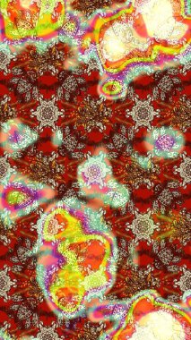 Kahverengi, kırmızı ve nötr el çizimi deseni. Sanat esinlenir, kırmızı ve nötr stil çiçekler ve arka plan bırakır. Karalama çiçekleri çizim kalıbı. Raster deseni.