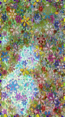 Soyut zarafet, çiçekli arkaplan deseni. Raster Güzel kumaş deseni.