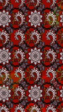 Çiçekler suluboya tarzında kahverengi ve kırmızı renklerde. Kahverengi ve kırmızı renkte çiçekler olan çiçek deseni çiz.