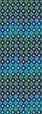 Mavi ve nötr renklerde. Raster illüstrasyonundaki çiçek desenli çizim. Raster illüstrasyonu. Güzel kumaş deseni.