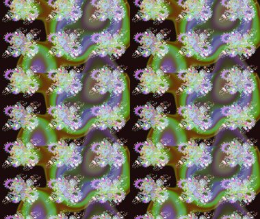 Moda baskıları için zarif bir şablon. Robot resim. Küçük renkli çiçekler. Küçük çiçekte güzel bir desen. Motley illüstrasyonu. Çiçekli bahar çiçekleri.