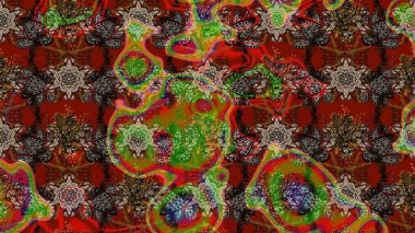 Küçük çiçekte güzel bir desen. Moda baskıları için zarif bir şablon. Küçük renkli çiçekler. Motley illüstrasyonu. Çiçekli bahar çiçekleri.