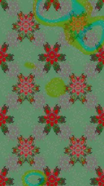 Raster güzel kumaş deseni çiziyor. Çiçek deseni. Renkli Bahar Teması eskiz kalıbı. Düz Çiçek Elementleri Tasarımı.