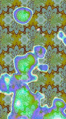 Doğal kozmetik ürünleri, parfüm, çiçekçi dükkanı için bahar ihalesi tasarımı. Karşılama ya da düğün geçmişi olarak kullanılabilir. Paket kağıdı için en iyisi. Yeşil ve mavi lale çiçekli Raster eskiz deseni.