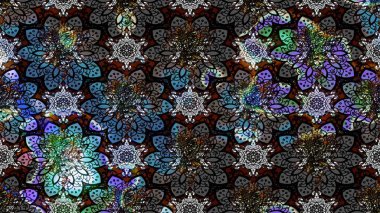 Şatafatlı bahar bahçesi dokusu. Çiçek deseni. Raster illüstrasyonu. Çiçek çizimi arkaplanı.