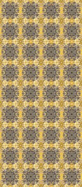 Doğu tarzı arabesk. Raster altın desen. Altın elementli sarı ve gri renkler. Kusursuz altın desenli bukleler. Raster illüstrasyonu.