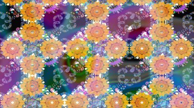 Parlak arkaplanda çiçek kompozisyonu olan suluboya desenleri çiz, ambalajlar, duvar kağıtları, kartpostallar, tebrik kartları, düğün davetiyeleri, romantik etkinlikler vs..