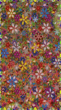 Bahar mevsimi. Tatil havası. Nazik romantik baskı. Raster dikişsiz sevimli çiçek deseni.