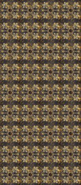 Altın elementlerle bej, kahverengi ve gri renklerde altın desenler. Süslü dekorasyon. Raster klasik barok çiçeksiz altın desenli. Lüks, kraliyet ve Viktorya dönemi konsepti.