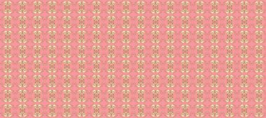 Noel, kar tanesi, yeni yıl 2019. Pembe ve bej renklerde altın elementlerle kusursuz klasik desen.