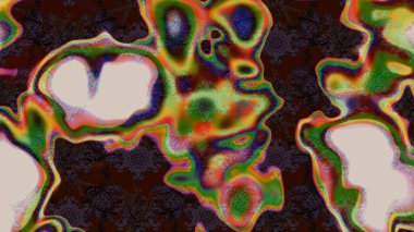 Kahverengi ve nötr renklere karalamalar çizilmiş çiçek deseni. Raster illüstrasyonu.