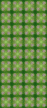 Dekoratif simetri arabesk. Raster illüstrasyonu. Doğum günü kartı, davetiye ya da afiş için iyidir. Altın griye, nötr ve yeşil renklere. Kusursuz ortaçağ çiçek desenleri..