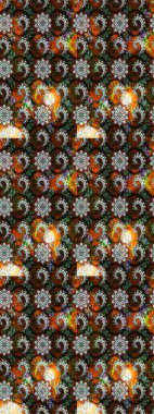 Hoş bir çiçek geçmişi var. Küçük bir çiçekte eskiz deseni. Güzel kumaş deseni. Raster illüstrasyonu.