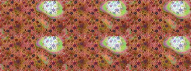 Tomurcukları papatya çiçekleri olan sevimli bir çiçek deseni. Eski usul. Miles Fleur, süslü püslü bir süs. Kumaş, tekstil, duvar kağıdı baskısı için. Eskiz geçmişi. Raster illüstrasyonu.