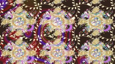 Küçük çiçekli basit bir çiçek çizimi. Raster illüstrasyonu. Bej renkli şirin çiçekler. Moda baskısı, albüm, ambalaj kağıdı, duvar kağıdı için zarif dekoratif süslemeler..