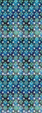 Parlak renkli çiçekleri ve mavi yaprakları olan harika bir çiçek deseni. Moda baskıları için zarif bir şablon. Halk tarzı. Modern çiçek arkaplanı.