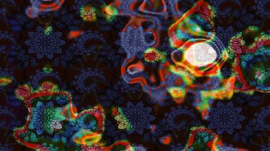 Çiçekli bahar çiçekleri. Küçük renkli çiçekler. Moda baskıları için zarif bir şablon. Motley illüstrasyonu. Küçük çiçekte güzel bir desen. Çizim.