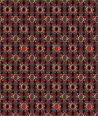 Raster. Sabıka fotoğraflarında, bebek kıyafetlerinde, duvar kâğıtlarında, paket kutularında falan kullanılabilir. Zarif, parlak ve eskiz siyah ve kırmızı çiçek deseni tasarımı.