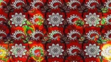 Yumuşak, bahar çiçekli arka plan. Kırmızı ve kahverengi renkte çiçekler. Raster çiçek desenli ve çiçekli..