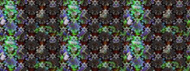 Klasik çiçek tasarımı elementleri. Gri ve siyah kıvırcık çiçekler gri ve siyah renkte şekillenir. Raster illüstrasyonu.