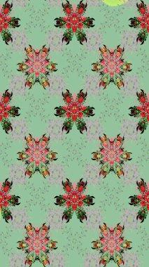 Tarafsız ve gri renklerde çiçekler. Raster düz çiçek çizim deseni. Tasarım hediye paketi, tebrik kartları, posterler ve afiş tasarımı.