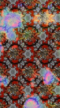 Renkli Yaz Temalı eskiz kalıbı. Düz Çiçek Elementleri Tasarımı. Gri renkli çiçekler. Raster illüstrasyonunda çiçek deseni çizimi.