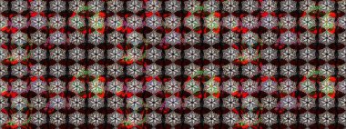 Taslak dekoratif arka plan, çiçek mandala. Çiçek. Siyah renklerde. Raster illüstrasyonu.