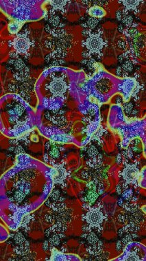 Raster çiçek desenli çiçek deseni, yapraklar, dekoratif elementler, sıçrama, lekeler, el çizimi kontur çizgileri ve Doodle çizim stili, grafik raster çizim çizimi.