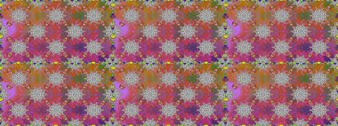 Raster illüstrasyonunda kusursuz çiçek deseni. Gri renkli çiçekler.