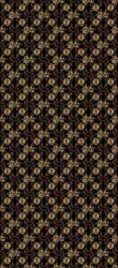 Kusursuz desenli altın elementler. Klasik çiçek dokusu. Kart, duvar kağıdı, ambalaj ve tekstil için klasik tasarım. Altın şablon. Kahverengi, bej ve siyah renklerde Royal retro. Raster illüstrasyonu.