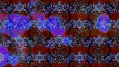 Soyut etnik raster çizim kalıbı. Çiçekler. Vadinin çiçekleri menekşe renklerinde.