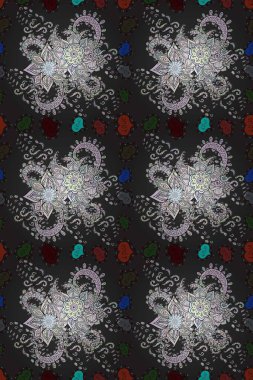 Çiçekli karalama şeklinde Raster çiçek deseni. Hoş renklerde çiçekler. Nazik, narin çiçek arkaplanı.