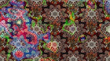 Küçük renkli çiçekler. Motley illüstrasyonu. Moda baskıları için zarif bir şablon. Çiçekli bahar çiçekleri. Küçük çiçekte şirin desenler.