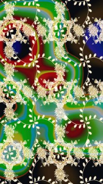 Çiçekler suluboya eskiz deseni. Raster Stili kumaş deseni.