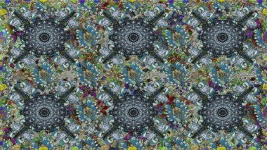 Klasik çiçek tasarımı elementleri. Gri kıvırcık çiçekler gri renkte şekillenir. Raster illüstrasyonu.