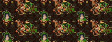 Yaprak ve çiçeklerin suluboya resimleri, kahverengi ve gri renkler üzerine çizimler. Raster illüstrasyonu. Nazikçe, bahar çiçekleri kahverengi ve gri renklerde.