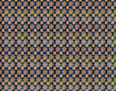 Mavi ve nötr renklerde. Raster illüstrasyonunda kusursuz çiçek deseni. Raster illüstrasyonu. Güzel kumaş deseni.