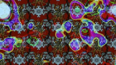 Raster illüstrasyonu. Çiçekli, yapraklı, çiçek desenli eskiz. El çizimi.