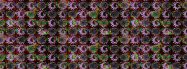 Çiçek arkaplan. - Siyah ve kahverengi çiçekler. Çiçek kompozisyonu. Raster deseni. Doğa. Çiçek kolajı. Küçük çiçekte güzel desen var..