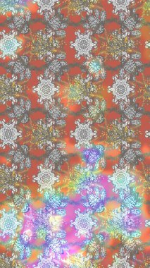 Raster illüstrasyonu. Çiçek desenli eskiz, darbeler, sıçramalar, yaz çiçekleri. Gri ve nötr renkte çiçekler.